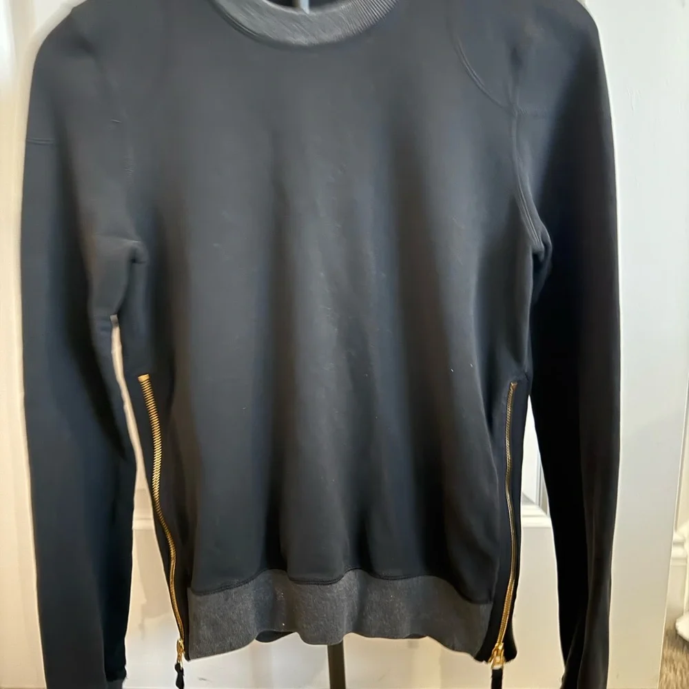 lululemon athletica Black Sweatshirt with Gold Zippers - Picture 2 of 6
